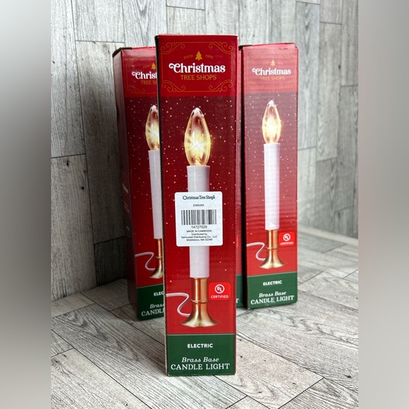 Christmas Tree Shop Electric Brass Base Candle Light 4pk NEW - Picture 5 of 6